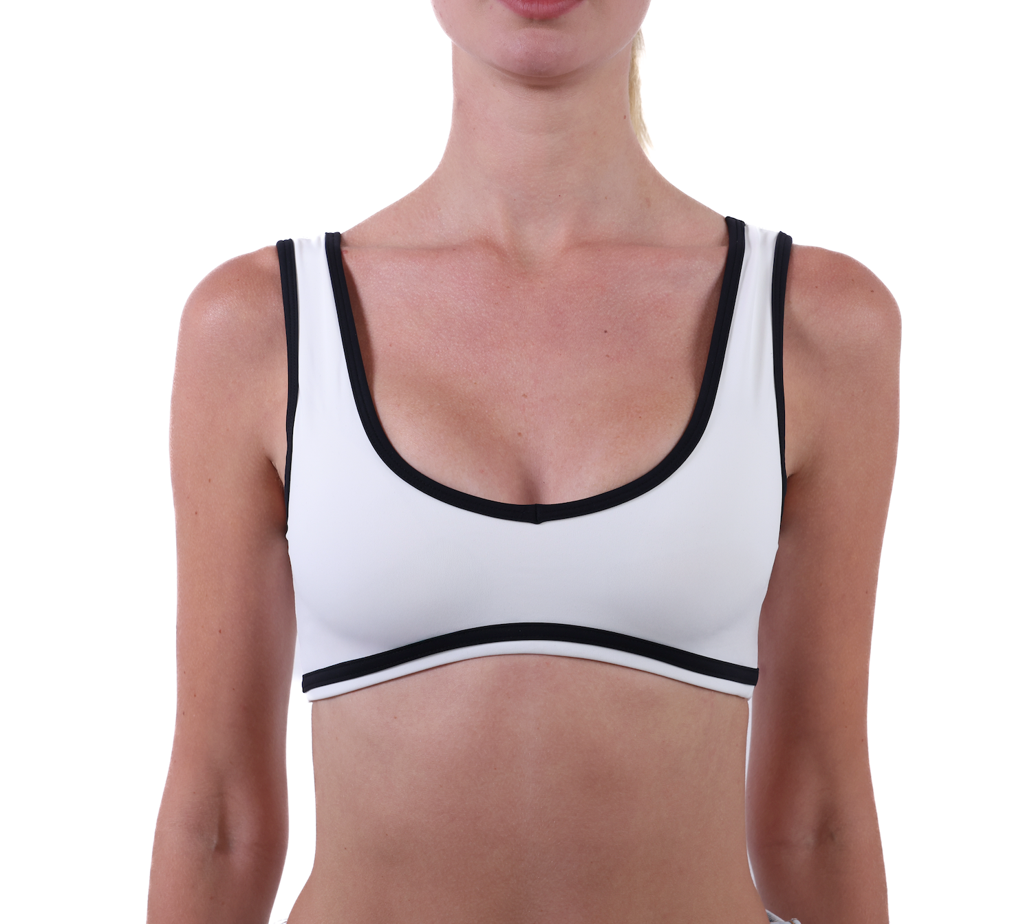 Wide Strap Bra white